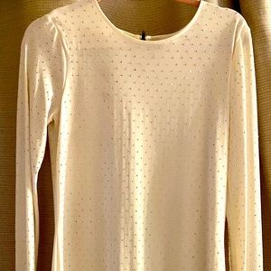 JLo Ivory studded dress